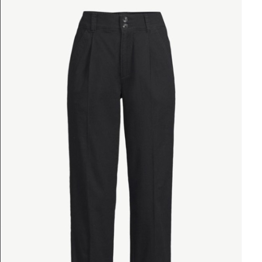 NWT Free assembly women's pleated tapered pants black, 4